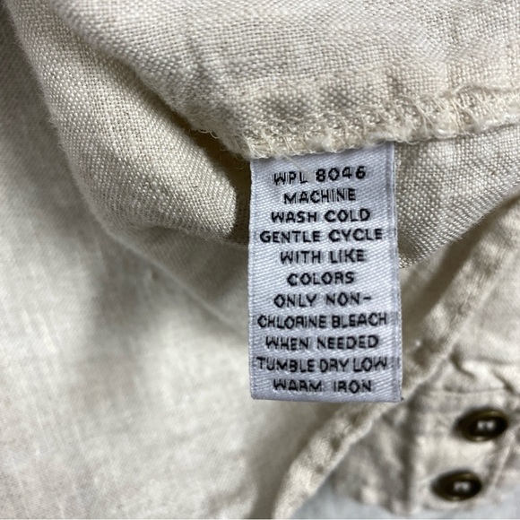 Style & Co 100% Linen Roll Tab Shacket Button Up Top Size 18W - Picture 8 of 8